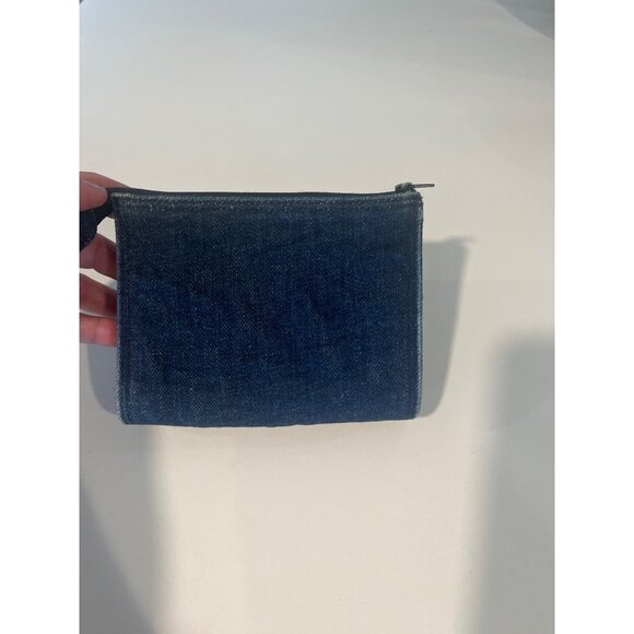 Kate Spade New York Denim Wristlet Pouch With Zipper Closure - Picture 4 of 8